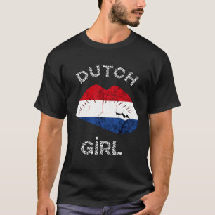 Dutch Girl Lips Holland Vintage Netherlands Dutch T-Shirt