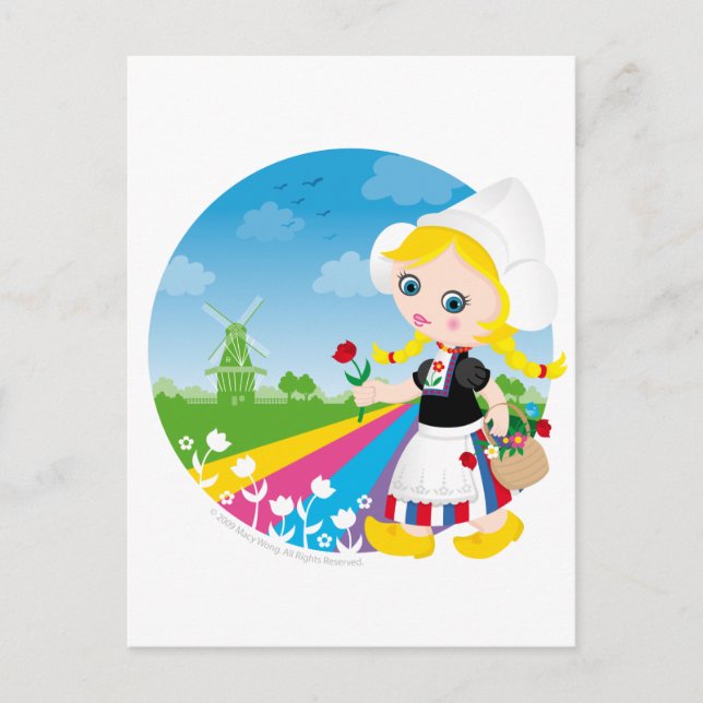 Dutch girl postcard (Front)