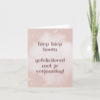 Dutch Happy Birthday Card