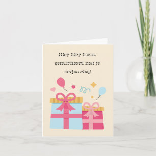 Dutch Happy Birthday  Card