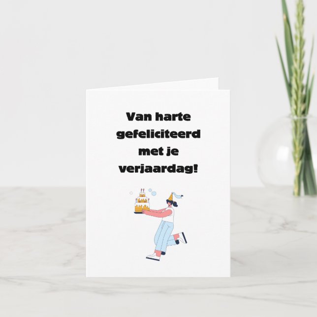 Dutch happy birthday  card (Front)