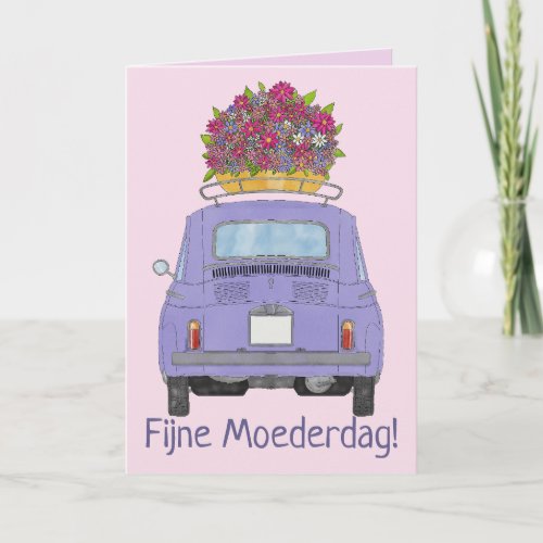 Dutch  Happy Mothers Day Fiat 500 Card
