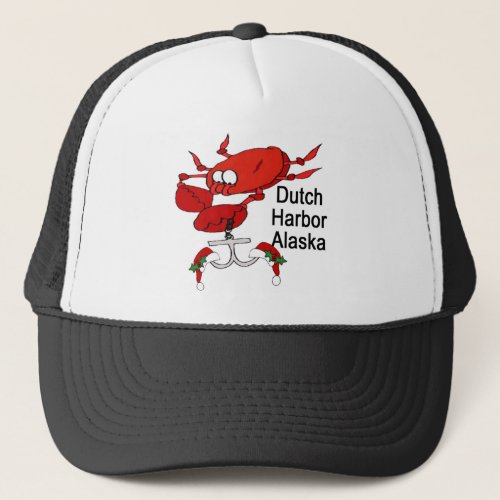Dutch Harbor Alaska Christmas Crab Fishing Trucker Hat