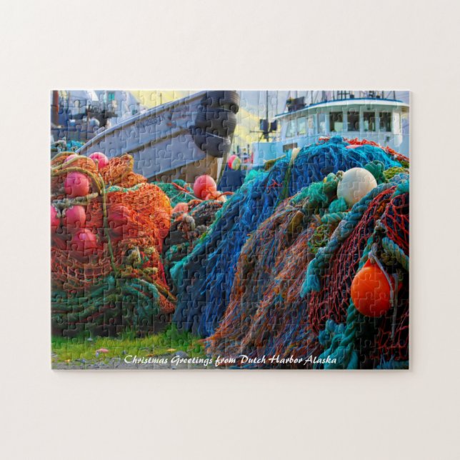 Dutch Harbor Alaska. Christmas Greetings Jigsaw Puzzle (Horizontal)