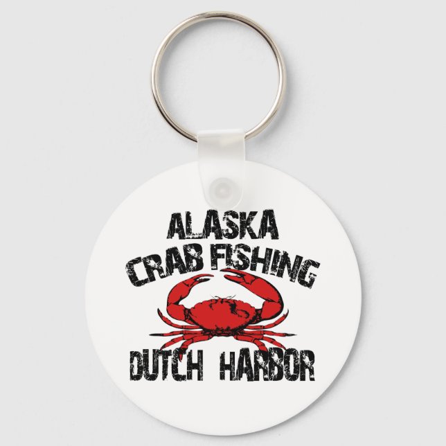 Dutch Harbor Alaska Crab Fishing Keychain (Front)