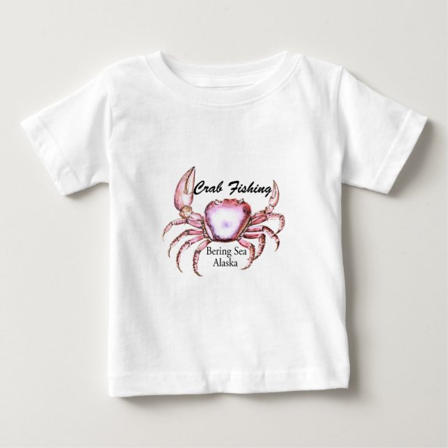 Dutch Harbor Alaska Pink Crab Baby T-Shirt (Front)