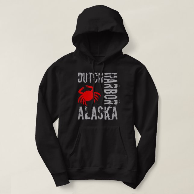 Dutch Harbor Alaska s - Alaskan Crab Fishing  Hoodie (Design Front)
