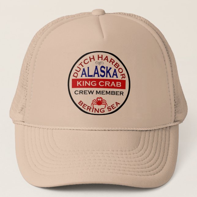Dutch Harbor Alaskan King Crab Crew Member Trucker Hat (Front)