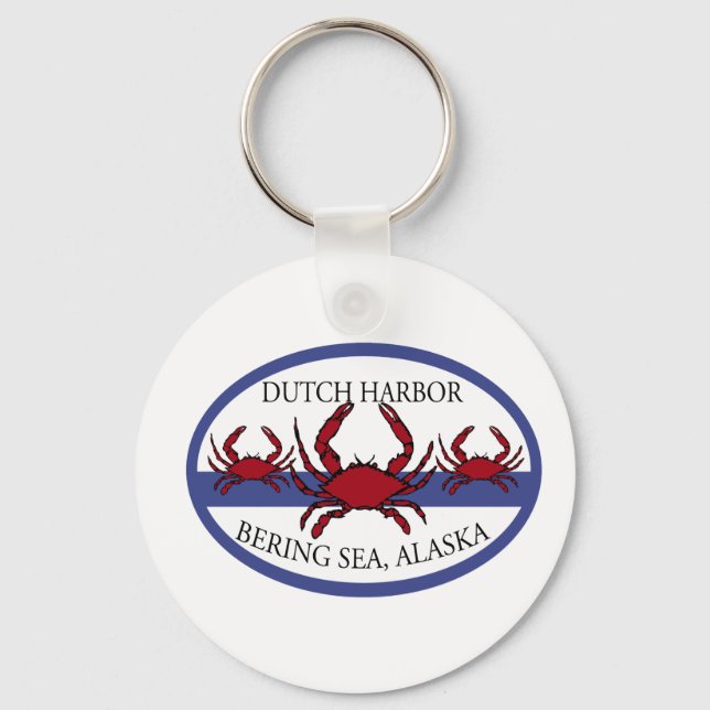 Dutch Harbor Bering Sea Crab Fishing Keychain (Front)