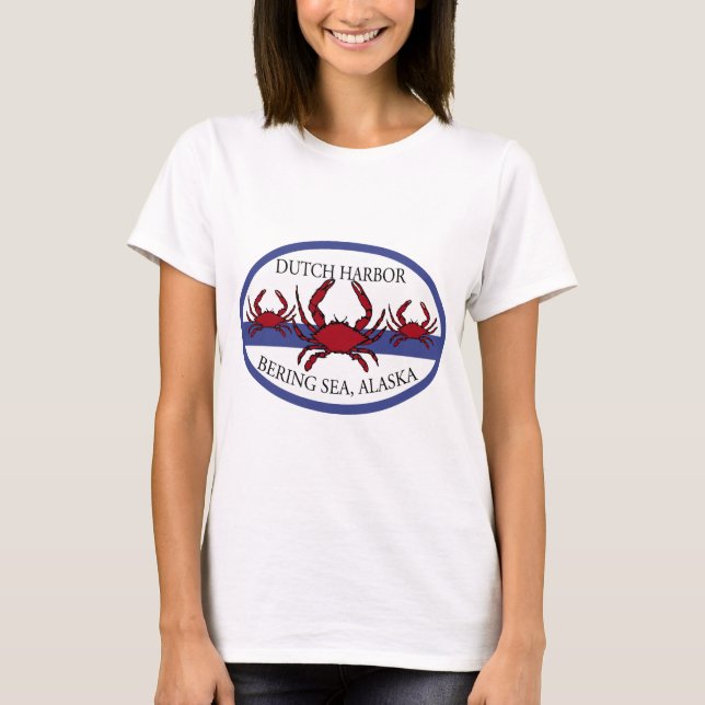 Dutch Harbor Bering Sea Crab Fishing T-Shirt (Front)