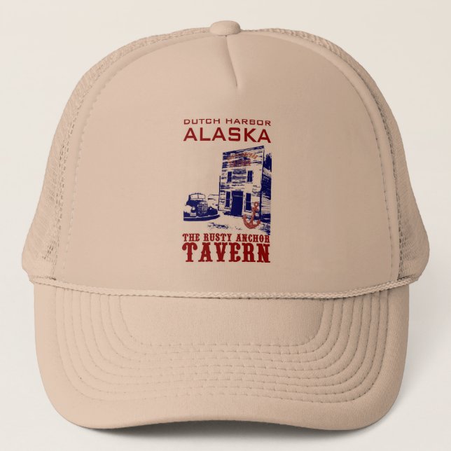 Dutch Harbor Rusty Anchor Tavern Trucker Hat (Front)