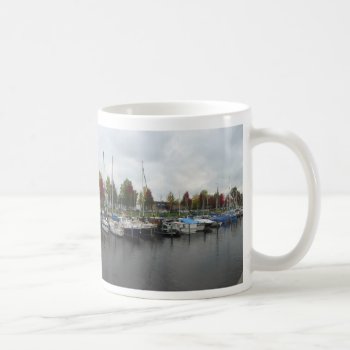 Dutch Harbour With Green & Red Trees Panoramic Mug by Edelhertdesigntravel at Zazzle