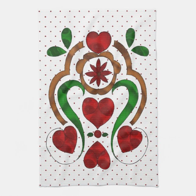Dutch Heart Kitchen Towel (Vertical)