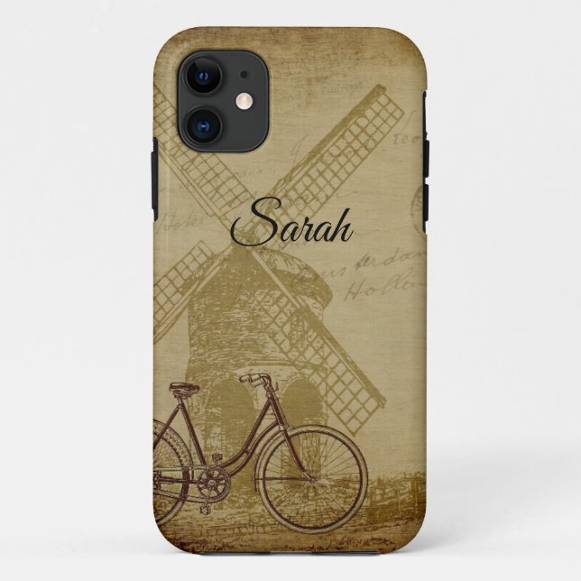 Dutch Holland Scene with Windmill & Bike Art Case- Case-Mate iPhone Case (Back)
