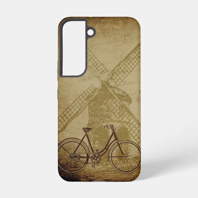 Dutch Holland Windmill Bicycle Art Samsung Galaxy Case (Back)