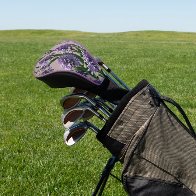 Dutch Hyacinth purple flowers Golf Head Cover (In Situ)