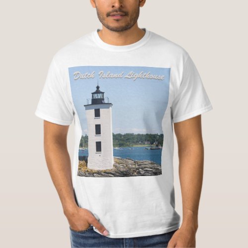 Dutch Island Lighthouse with text T_Shirt