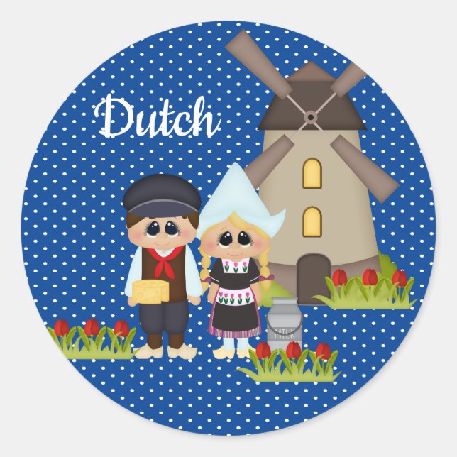 Dutch Kids of the World Holland Sticker (Front)
