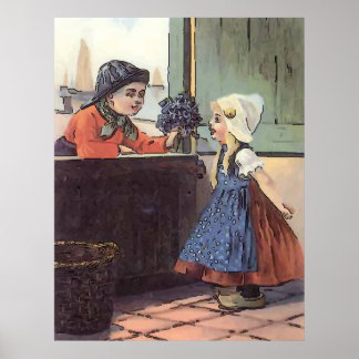 Dutch Kids Wash Room Poster