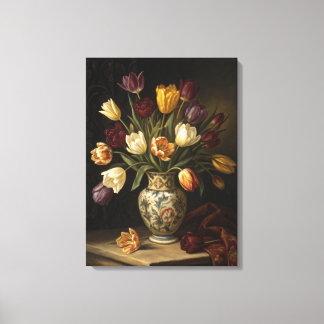 Dutch Masters Tulip Still Life Print | Oil paint.