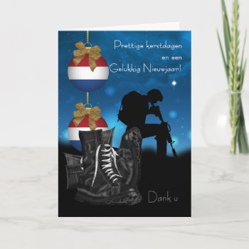 Dutch Military Christmas Greeting Card With Pride by moonlake at Zazzle
