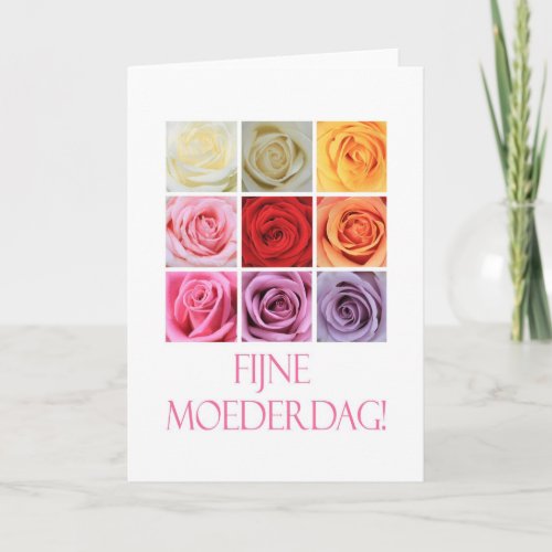 Dutch Mothers Day rose card
