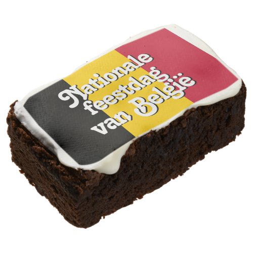 Dutch Nationale feestdag van Belgi Belgian Flag Brownie