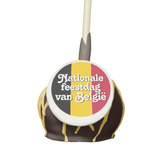 Dutch Nationale feestdag van België Belgian Flag Cake Pops (Front)