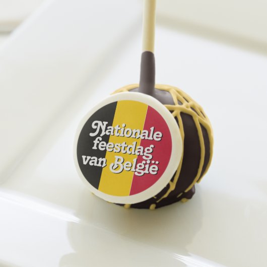 Dutch Nationale feestdag van België Belgian Flag Cake Pops (Front Insitu)