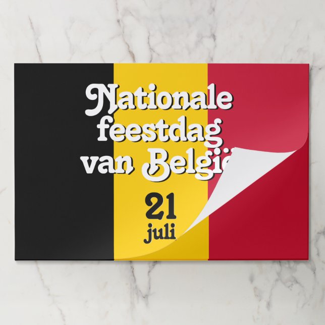 Dutch Nationale feestdag van België Belgian Flag Paper Pad (Folded)