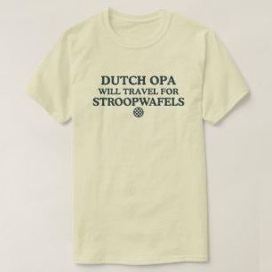 Dutch Opa Gift Grandpa Travel for Stroopwafels Men T-Shirt