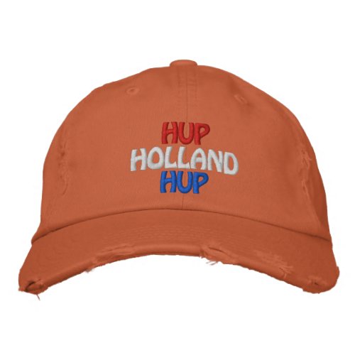 Dutch Orange Soccer Team Chant Hup Holland Hup Emb Embroidered Baseball Cap