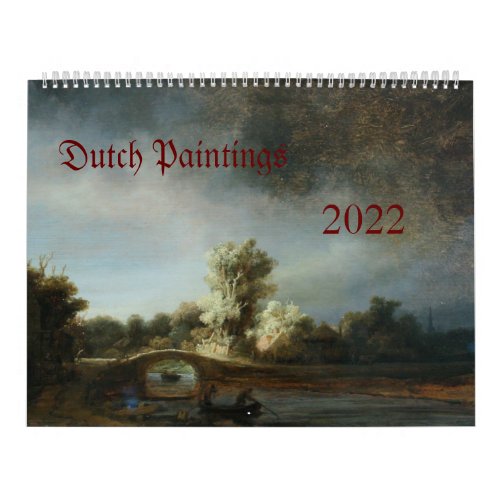 Dutch Paintings Calendar 2022