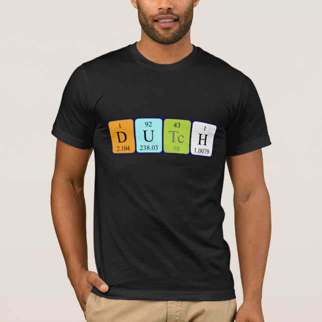 Dutch periodic table patriotic shirt (Front)