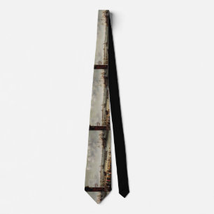 Dutch port near Brill city in Netherlands Neck Tie