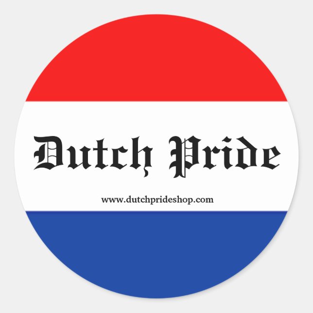 Dutch Pride stickers! Classic Round Sticker (Front)