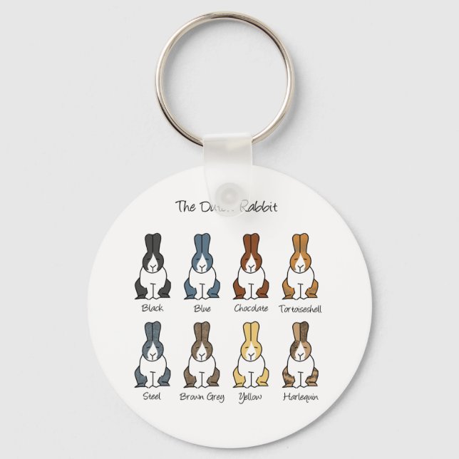 Dutch Rabbit Colours Keychain (Front)