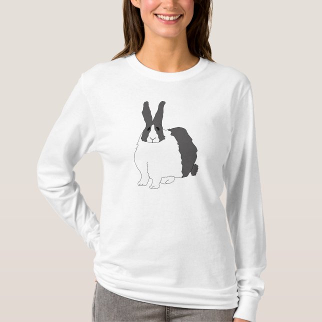 Dutch Rabbit Women Hoodie T-Shirt (Front)