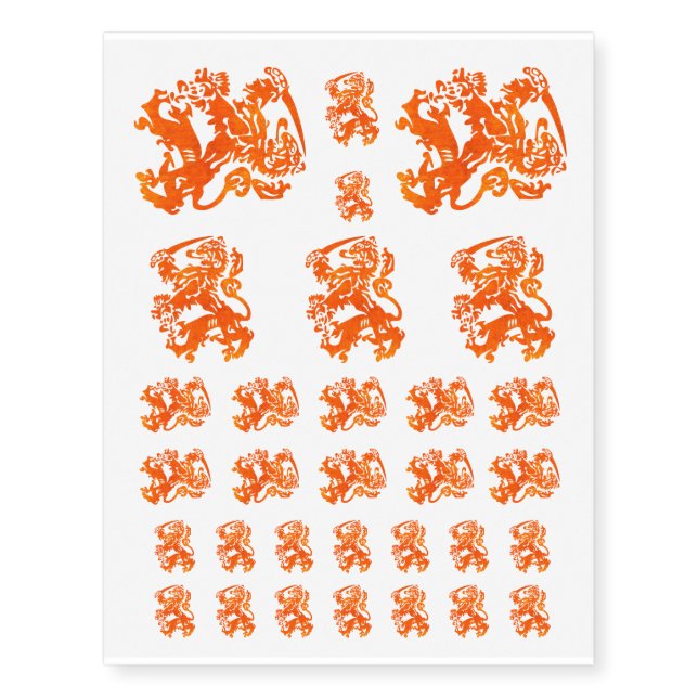 Dutch Republic Lion Temporary Tattoos (Front)