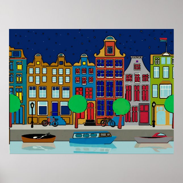Dutch Row Houses Poster (Front)