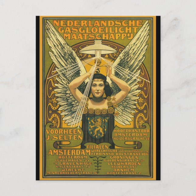 Dutch Selten Gasgloeilicht society formerly J. Postcard (Front)