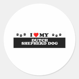 DUTCH SHEPHERD DO_ CLASSIC ROUND STICKER