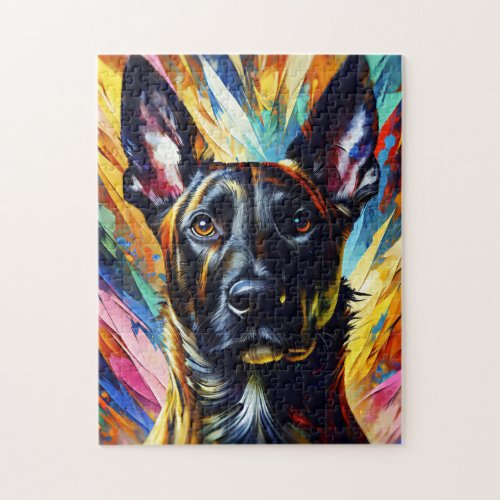 Dutch Shepherd Dog Acrylic Print  Colorful Jigsaw Puzzle