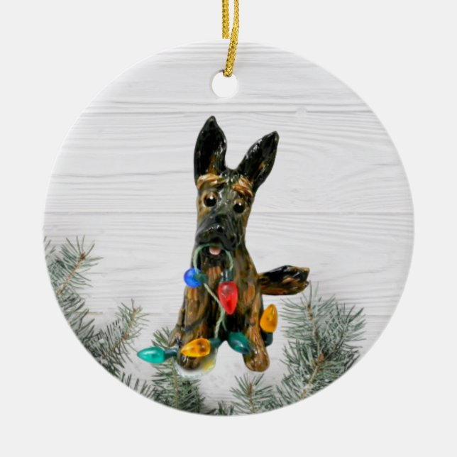 Dutch Shepherd Dog Christmas ornament (Front)