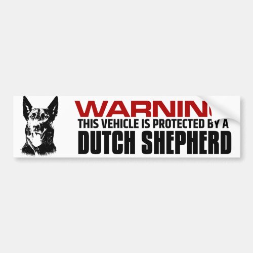 Dutch Shepherd Dog _ Dutchie Bumper Sticker