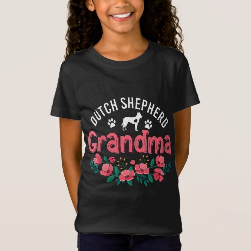 Dutch Shepherd Dog Gifts For Grandma Womens Dog Lo T_Shirt
