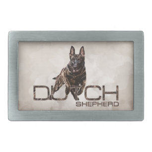 Dutch Shepherd - Dutchie Illustration Belt Buckle