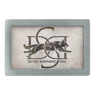 Dutch Shepherd - Dutchie Illustration Belt Buckle