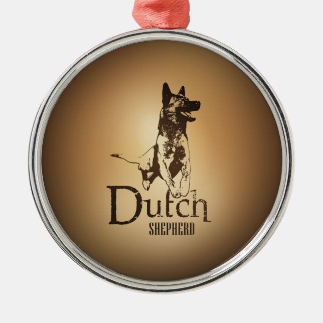 Dutch Shepherd - Dutchie Metal Ornament (Front)
