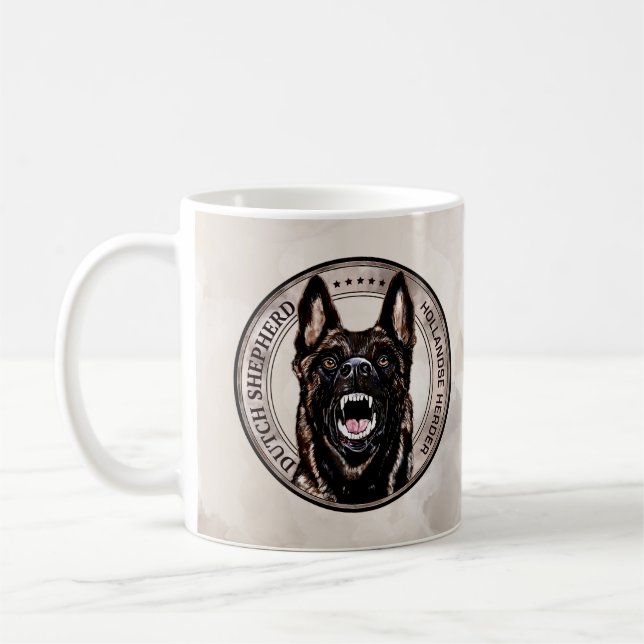 Dutch Shepherd -Hollandse Herdershond  Coffee Mug (Left)